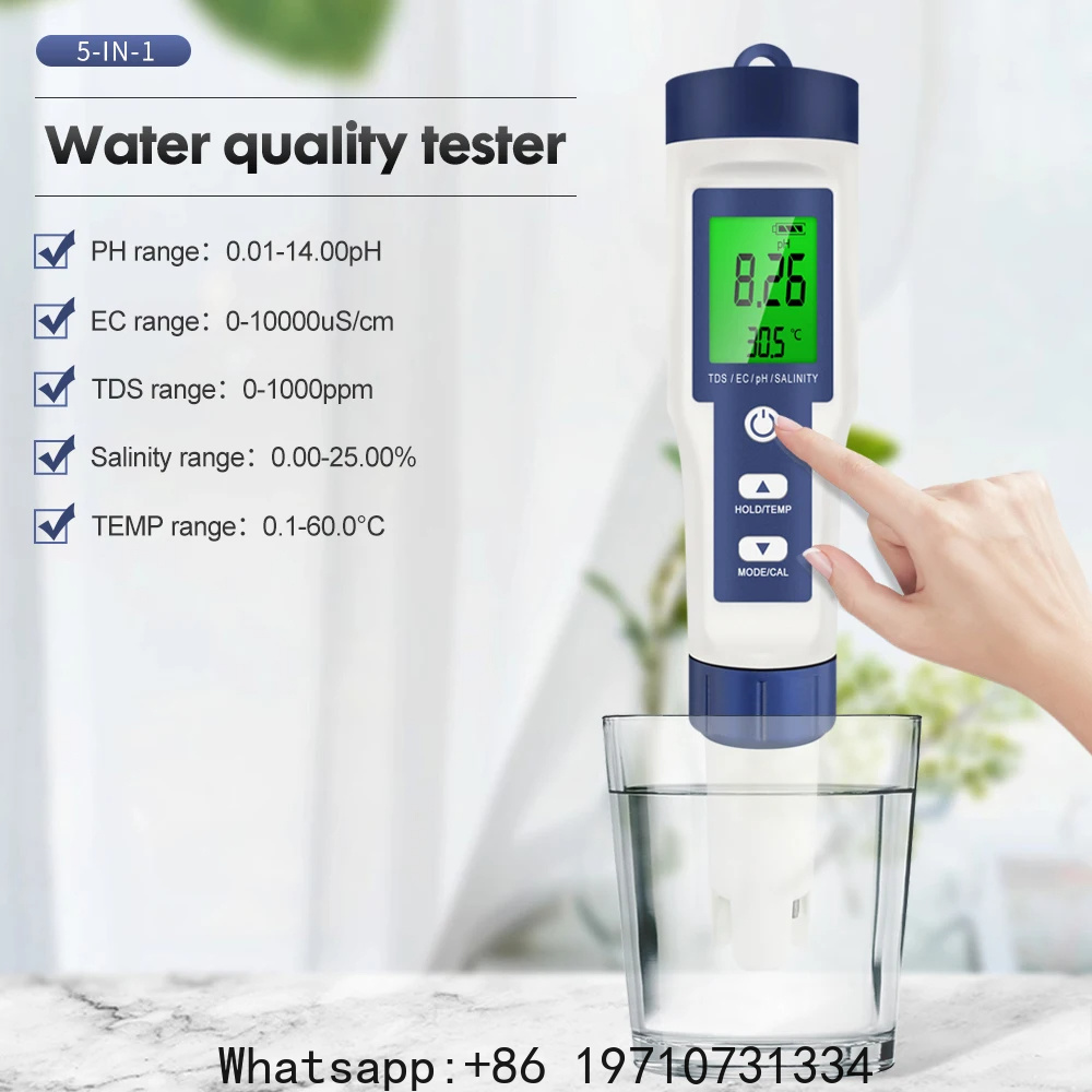Ec Meter Digital - 5 In 1 Digital PH Meter