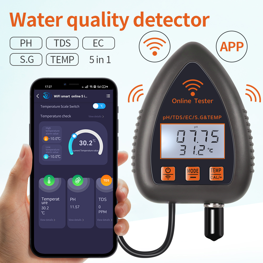 Tuya WiFi 5 in 1 TDS/EC/SALT/S - огляд і ціна Ec Meter Digital
