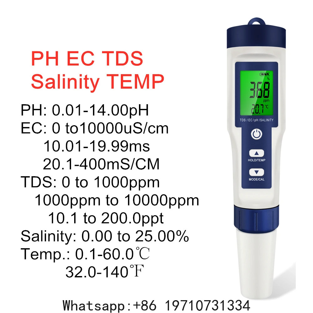 5 In 1 Digital PH Meter TDS EC - огляд і ціна Ec Meter Digital