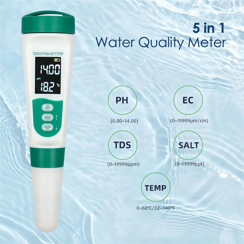 AT02-5 In1 Digital PH Meter Hi - огляд і ціна Ec Meter Digital