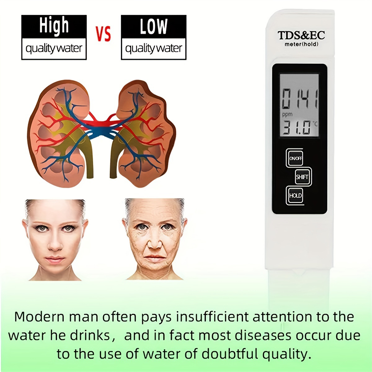 3in1 Water Quality Detection P - огляд і ціна Ec Meter Digital