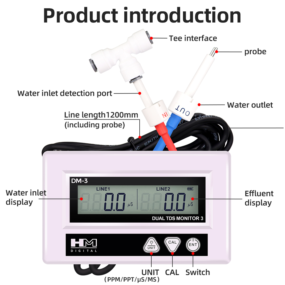 HM DM3 Online TDS EC Water Qua - огляд і ціна Ec Meter Digital