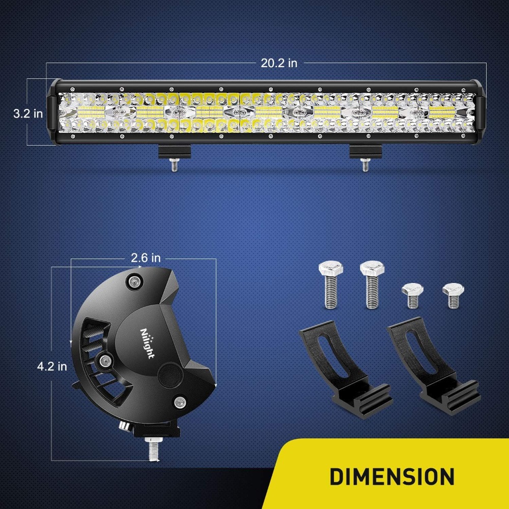 Nilight 20'Combo LED Light Bar - огляд і ціна Flood Tray Table