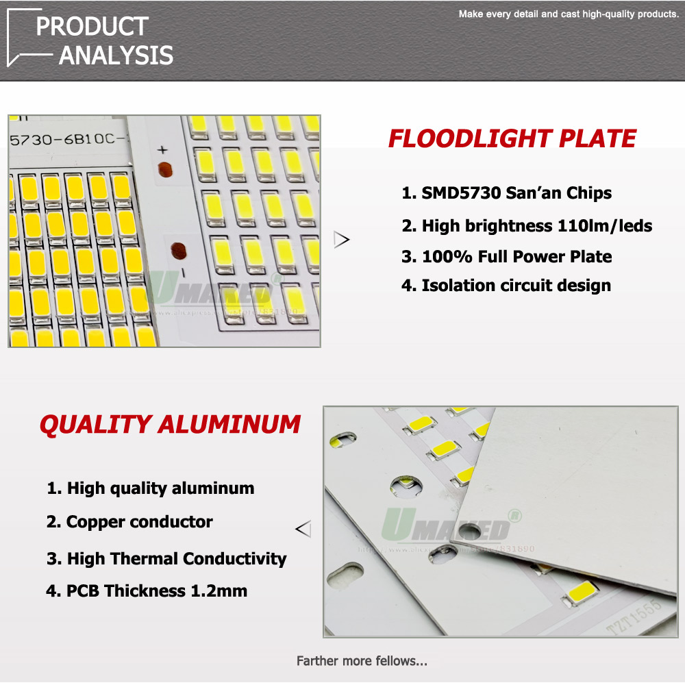 50W LED PCB+Driver Floodlight  - огляд і ціна Flood Tray Table