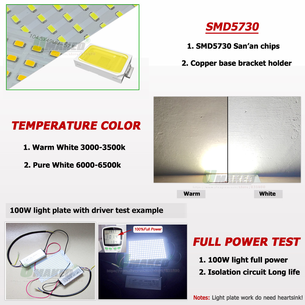 50W LED PCB+Driver Floodlight  - огляд і ціна Flood Tray Table